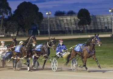 Harlequin Bromac winning 3rd Race Straight and Taking 1.58 Record at Young NSW.jpg